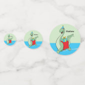 Douanenaam, Jongen, Verjaardag Dinosaurus Confetti (Achterkanten)