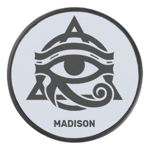 Douanenaam & Kleur Oog van Horus Hockey Puck