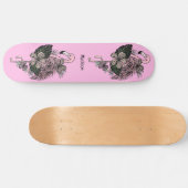 Douanenaam & Kleur Roze Flamingo Skateboard (Horizontaal)
