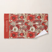 Douanenaam Kleurrijk Bloempatroon Bad Handdoek (Handdoek)