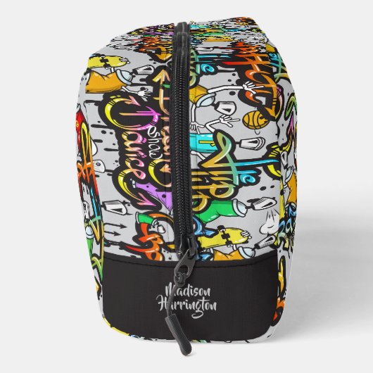 Douanenaam Kleurrijke Hiphop Patroon Toilettasje (Rechts)