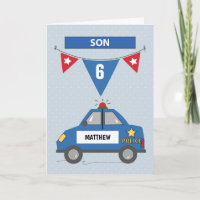 Douanenaam Leeftijd Zoon 6 Birthday Blue Police Au