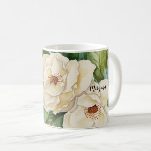 douanenaam Magnolia Floral Waterverf Koffiemok