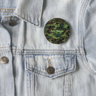 Douanenaam Militair Groen Camouflage Patroon Ronde Button 5,7 Cm