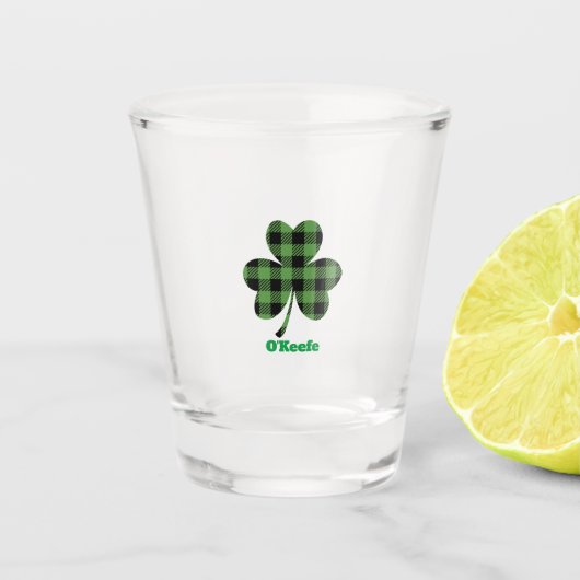 Douanenaam Monogrammed St. Patrick's Day Shot Glas (Voorkant)