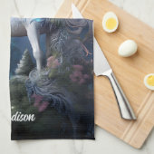 Douanenaam Mooie Eenhoorn Theedoek (Quarter Fold)