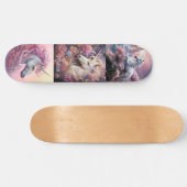 Douanenaam Mooie Eenhoorns Skateboard (Horizontaal)