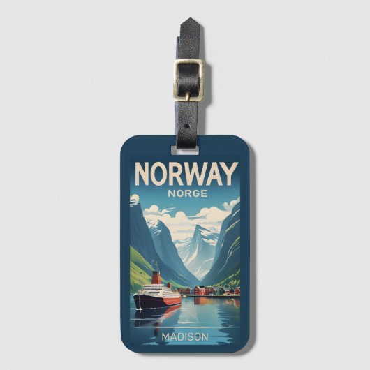 Douanenaam Noorwegen Bagagelabel (Voorkant (verticaal))