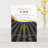 Douanenaam Pastor 30 Jaar Ordinatie Jubileum Kaart (Gele Bloem)