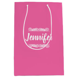 Douanenaam Roze en Wit Medium Cadeauzakje