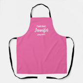 Douanenaam Roze en Wit Schort (Voorkant)