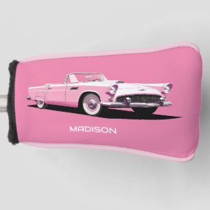 Douanenaam Roze Klassieke Auto Golfheadcover