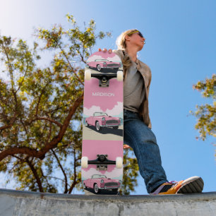 Douanenaam Roze Klassieke Auto Skateboard