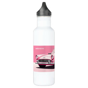 Douanenaam Roze Klassieke Auto Waterfles