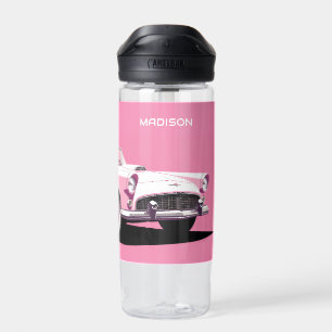 Douanenaam Roze Klassieke Auto Waterfles
