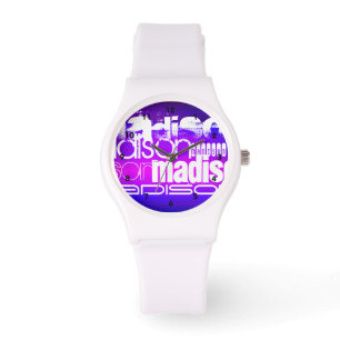 Douanenaam; Roze, Violet Blauw, Magenta, paarse Horloge