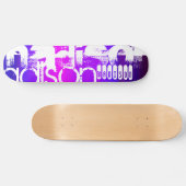 Douanenaam; Roze, Violet Blauw, Magenta, paarse Skateboard (Horizontaal)