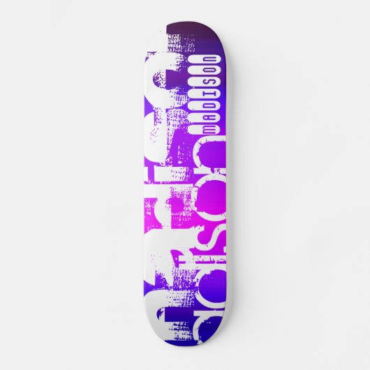 Douanenaam; Roze, Violet Blauw, Magenta, paarse Skateboard (Voorkant)
