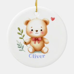 Douanenaam Schattige Teddy Bear Animal Art Keramisch Ornament