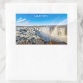 Douanenaam Selfoss Waterfall, IJsland Rechthoekige Sticker (Tas)