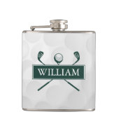 Douanenaam Smaragd Groene Clubs en Bal Heupfles (Voorkant)