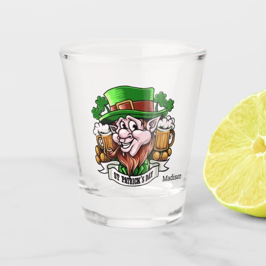 Douanenaam St. Patrick's Day shot glass Glas (Voorkant)