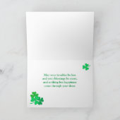 Douanenaam St Patrick's Leprechaun Shamrocks Card Feestdagen Kaart (Binnen)