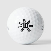 Douanenummer, Gepersonaliseerde Naam Print Golfballen (Voorkant)