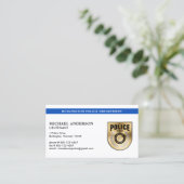 Douanepolitieagent Wetshandhaving Logo QR Code Visitekaartje (Staand voorkant)