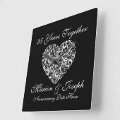 DOUANESCHAKELAAR 25E SILVER-JUBILEUM VIERKANTE KLOK (Hoek)