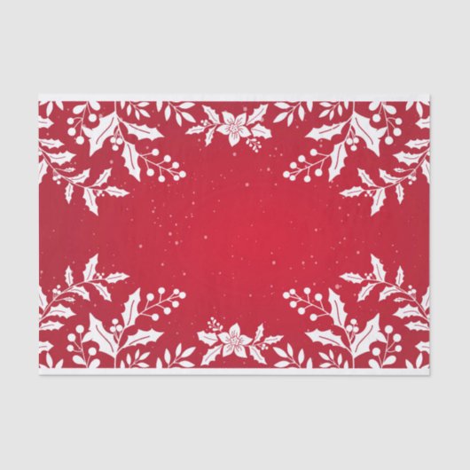 DOUANESCHRISTMAS HOLLY WEEFSUE PAPIER (Voorkant)