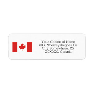 Douanevlag Canada Canada Etiket