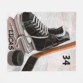 DOUANNAAM ICE HOCKEY FLEECE BLANKET (Voorkant (Horizontaal))