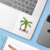 DOUANNAAM PALM TREE STICKER (Laptop met iPhone)