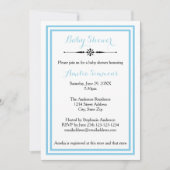 Double Ajustement Bleu - Invitation Baby shower 5x (Devant)