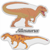 Double Allosaurus Sticker Sheet (Voorkant)
