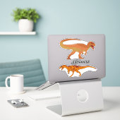 Double Allosaurus Sticker Sheet (Laptop op bureau)
