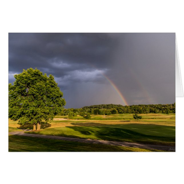 Double arc-en-ciel à travers la pluie (Devant Horizontal)