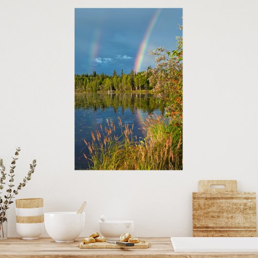 Double arc-en-ciel - Poster de Birch Lake (Cuisine)