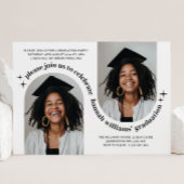Double Arc Photo Girl Graduation Invitation