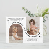 Double Arc Photo Invitation conjointe Anniversaire (Debout devant)