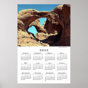 Double Arch Desert Landschap 2025 Kalender Poster