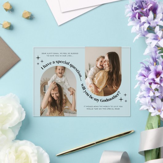 Double Arch Photo Godmother Proposal Acryl Uitnodigingen (Insitu (Huwelijk))