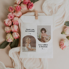 Double Arch Photo Joint Verjaardag Papier Bedankzakje