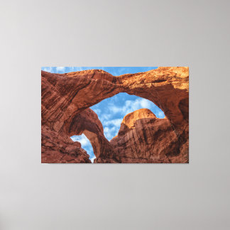 Double Arches Low Angle View Canvas Afdruk