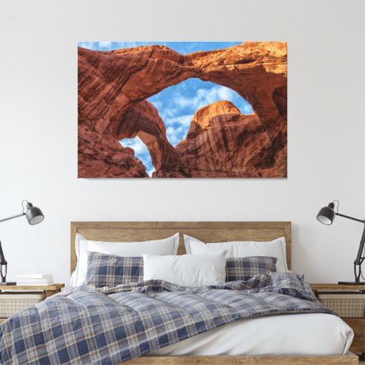 Double Arches Low Angle View Canvas Afdruk (Insitu (Slaapkamer))