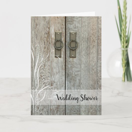 Double Barn Door Country Wedding Shower Invitation (Devant)