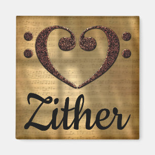 Double Bass Clef Heart Zor Magneet