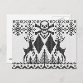 Double Black Diamond Crossbones Ugly Sweater Style Briefkaart (Voorkant / Achterkant)