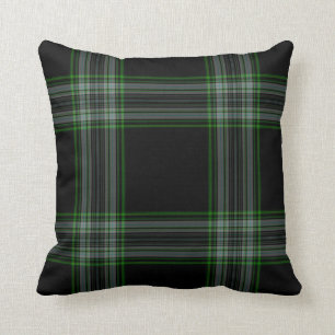 Double Black Green Giant Tartan Pset Kussen